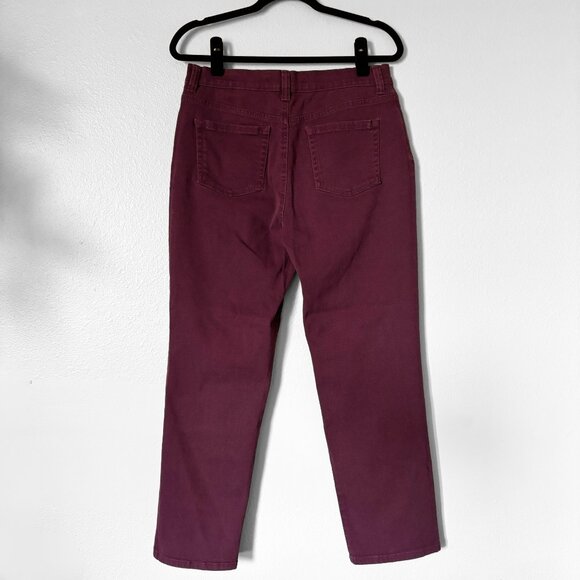 Gloria Vanderbilt Amanda Straight Leg Jeans Burgundy Womens 10 Short Normcore - Picture 6 of 16
